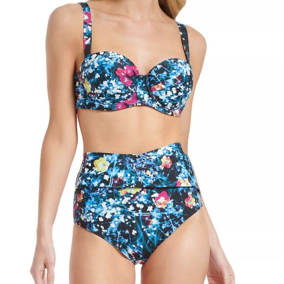 Calvin Klein Printed Balconette Bikini Top & Tummy-Control High-Waist Bottoms - Picture 11 of 11